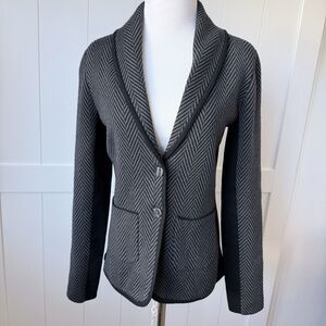 Margaret O’Leary Bacall Jacket Blazer Luxury Merino Wool M Herringbone Old Money